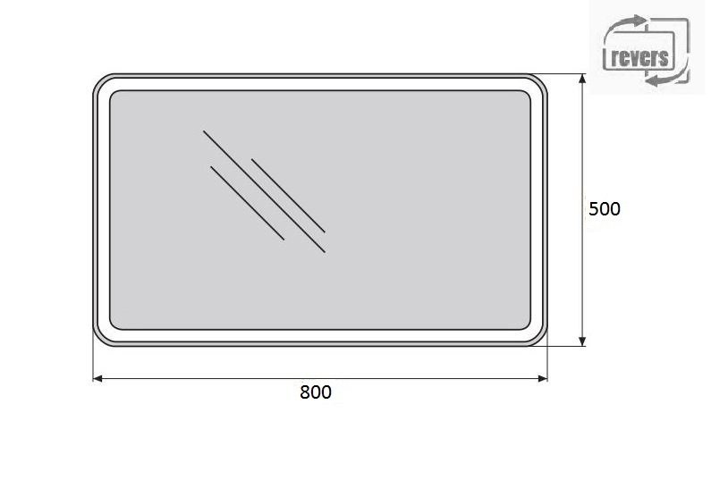 Зеркало BelBagno SPC-MAR-500-800-LED-BTN 50x80 см кнопочный выключатель