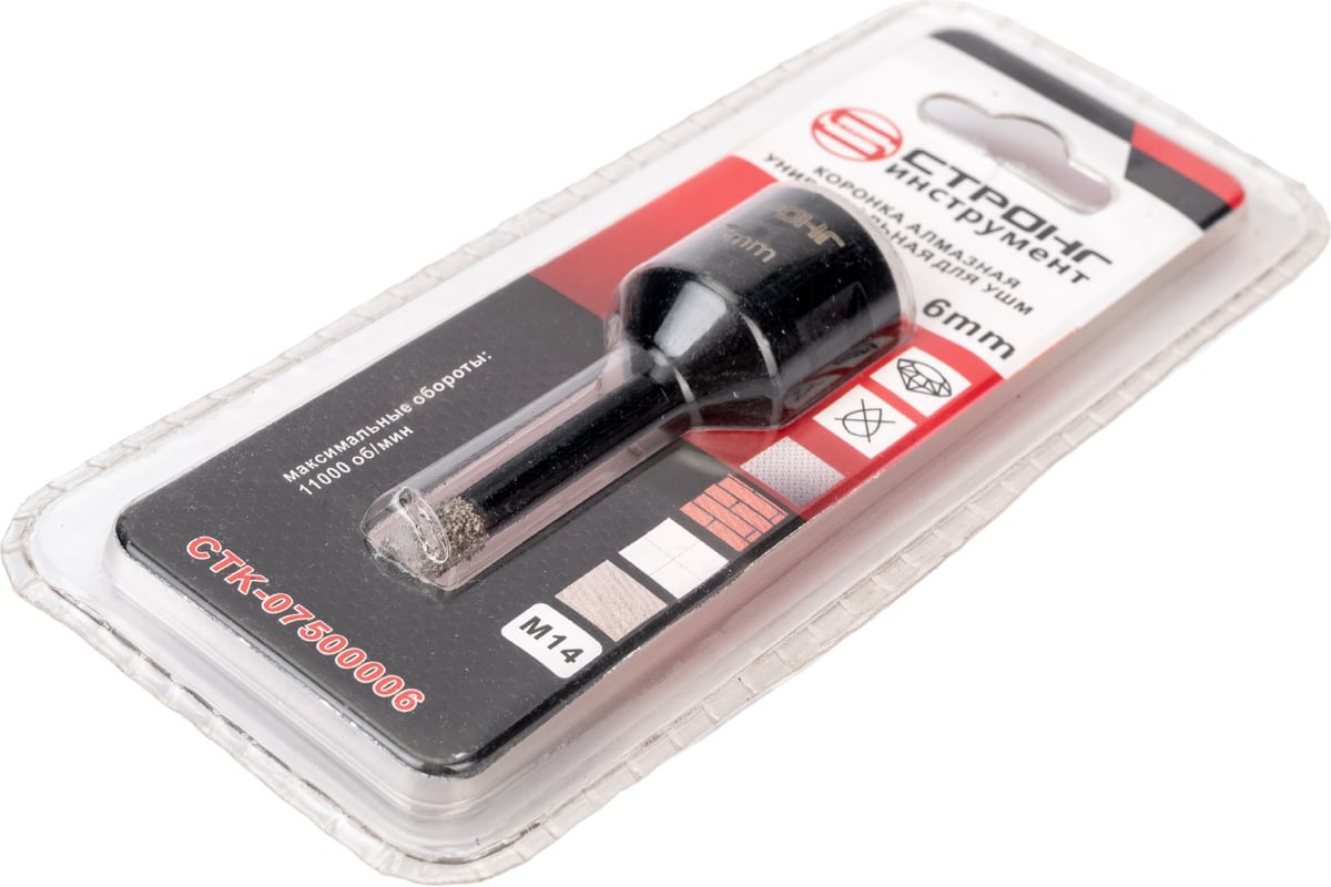 Коронка алмазная универсальная (6 мм; М14) для ушм Strong СTК-07500006