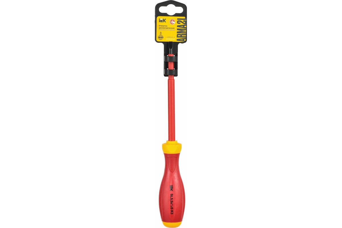 Диэлектрическая отвертка IEK ARMA2L 3 SL5,5x125 K3 A2L3-SC30-K3-SL-55-125