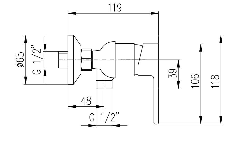 Смеситель для душа Rav Slezak Vltava VT481.5CMAT черный матовый