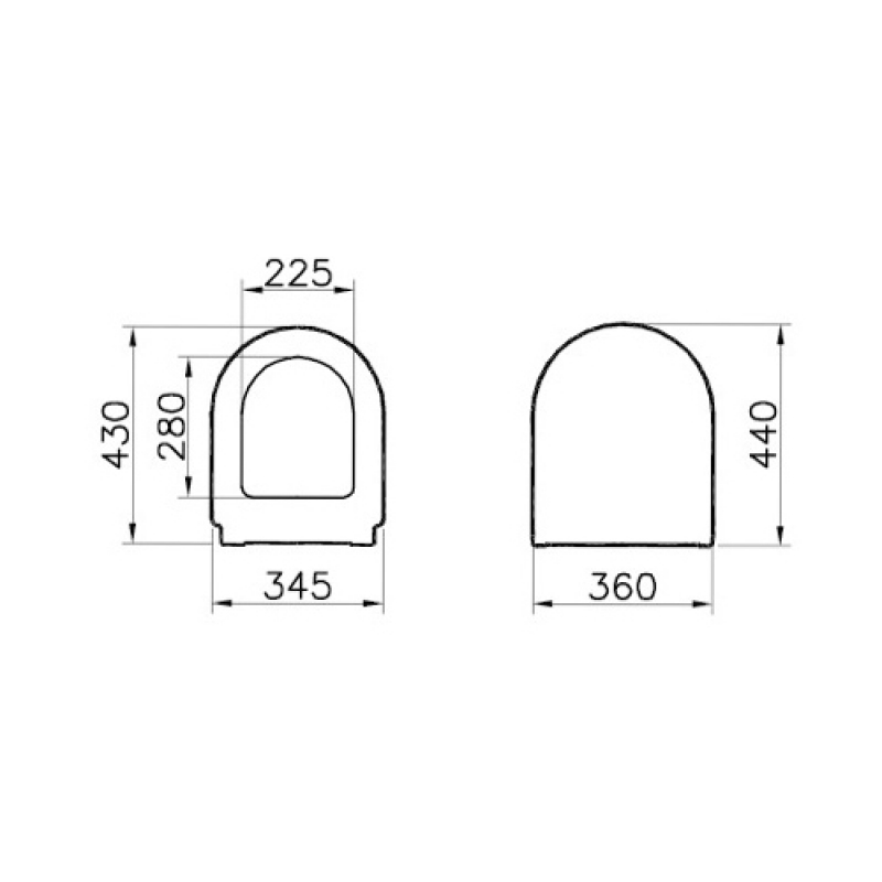 Крышка-сиденье для унитаза VitrA Zentrum 94-003-001 петли хром