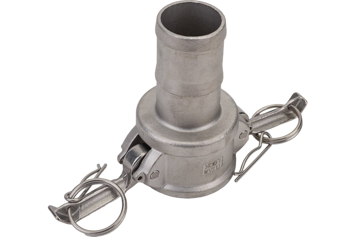 Нержавеющий камлок TITAN LOCK тип C, розетка с хвостовиком 1 1/2", AISI316 TL150CSS316