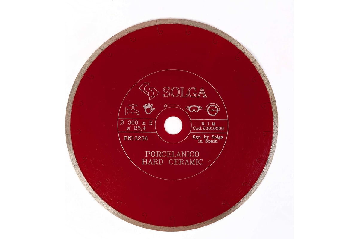 Диск алмазный сплошной (300х25,4 мм) HARD CERAMICS Solga Diamant 20010300