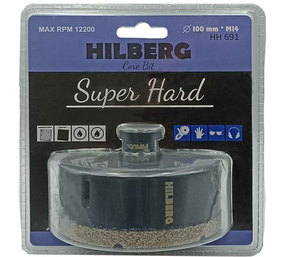 Коронка алмазная Super Hard 100 мм, M14 Hilberg HH691