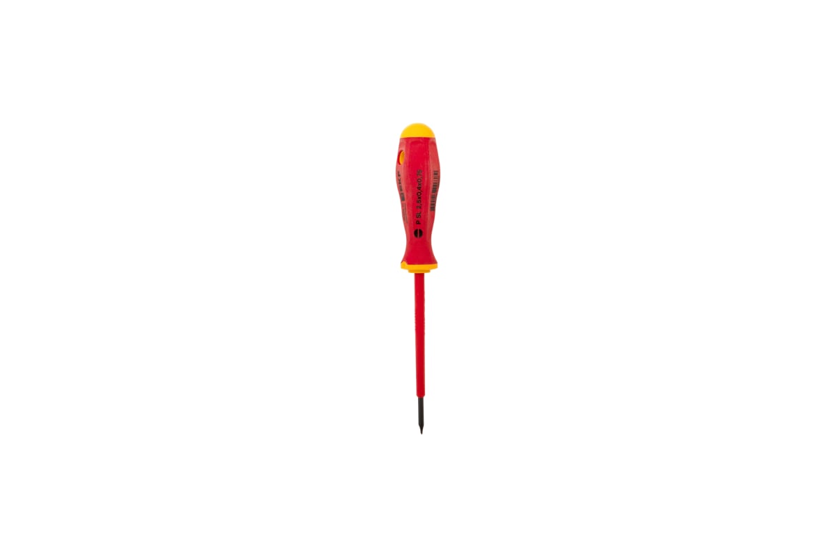 Отвертка EKF Professional SL2.5x0.4 мм, VDE 1000В sl-2.5-0.4-pro-in