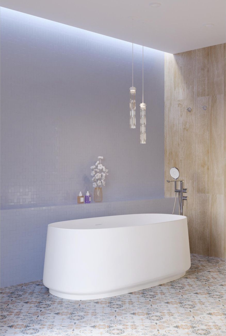 Акриловая ванна Cezares Lux CZR-LUX-CENTRAL-170-82-58-MATT 170x82 см белый матовый