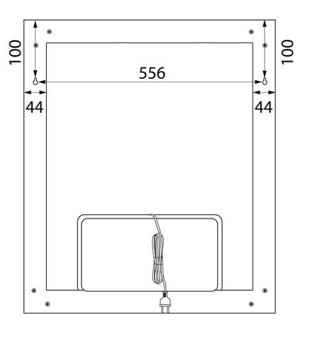 Зеркало Iddis Slide SLI6000i98 60x70 см с подсветкой, термообогревом, черный