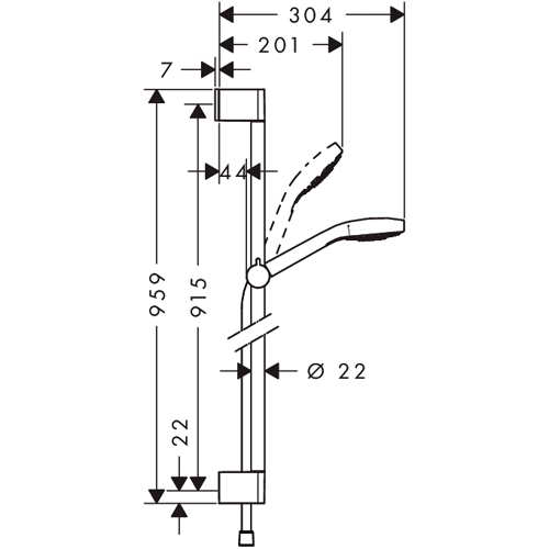 Душевой гарнитур Hansgrohe Croma Select 26572400