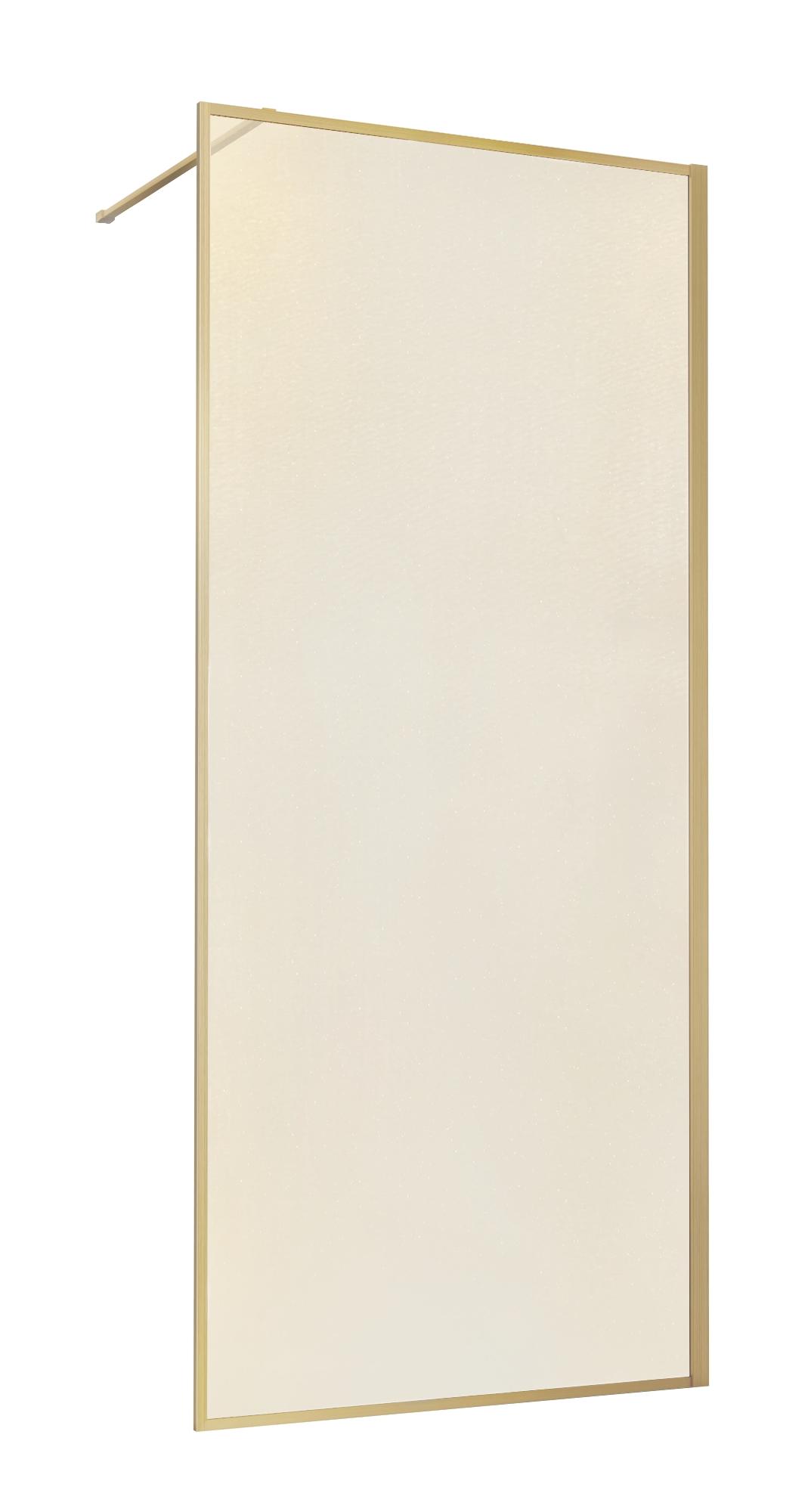 Душевая перегородка Vincea Walk-In VSW-1HP100GWBG 100x200 брашированное золото, золотые нити