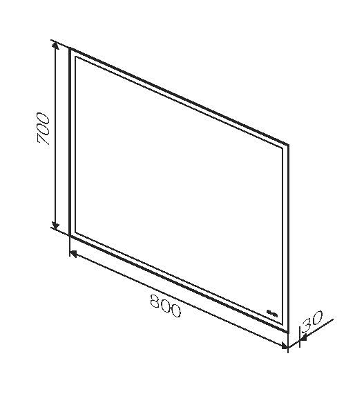 Зеркало Am.Pm Gem 80 см, подсветка по периметру