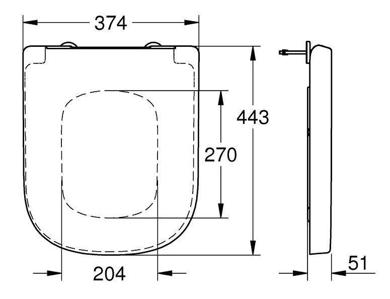 Крышка-сиденье Grohe Euro Ceramic 39330001 с микролифтом