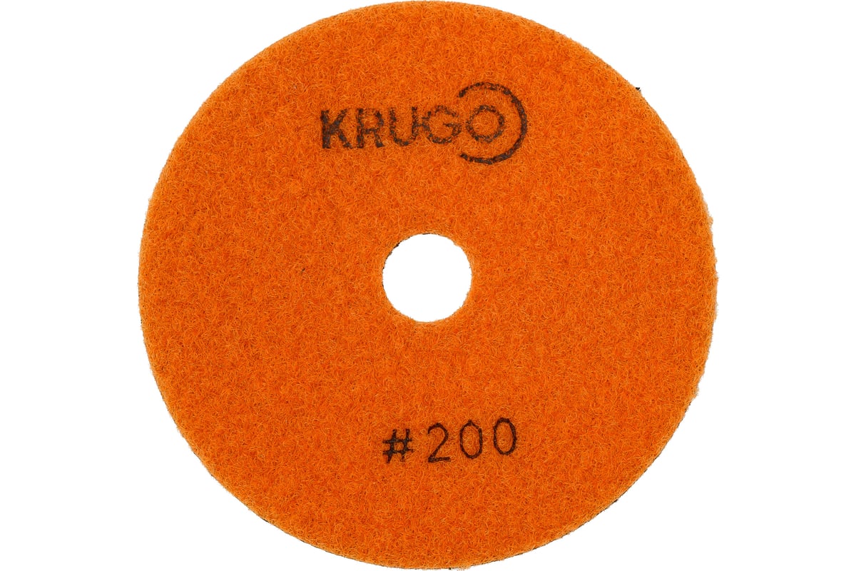 Алмазный гибкий шлифовальный круг (черепашка), 100 мм, Р200, сухой KRUGO PPD040200