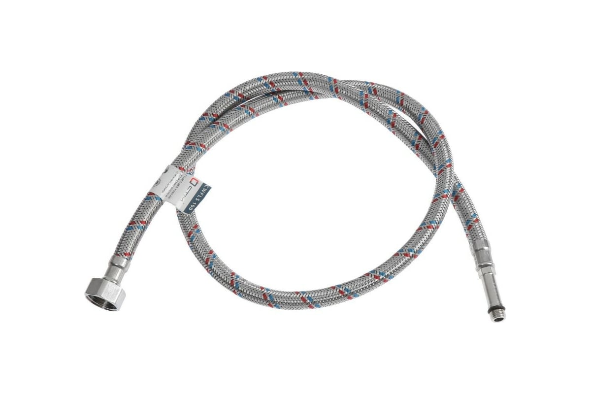 Подводка для смесителя СТМ сталь, 1/2xM10x150 см., длинный штуцер CWFLS150