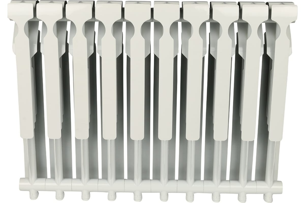 Алюминиевый радиатор Rommer Plus 500 10 секций RAL9016 89566