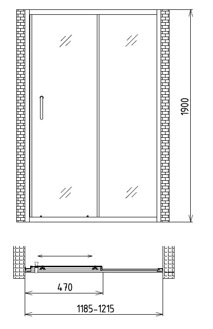 Душевая дверь Gemy Victoria S30191A 120x190