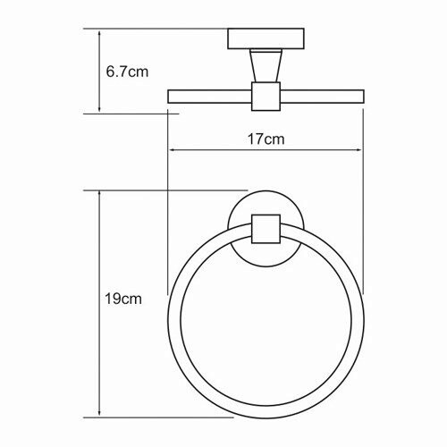 Полотенцедержатель WasserKRAFT Isen K-4060 кольцо