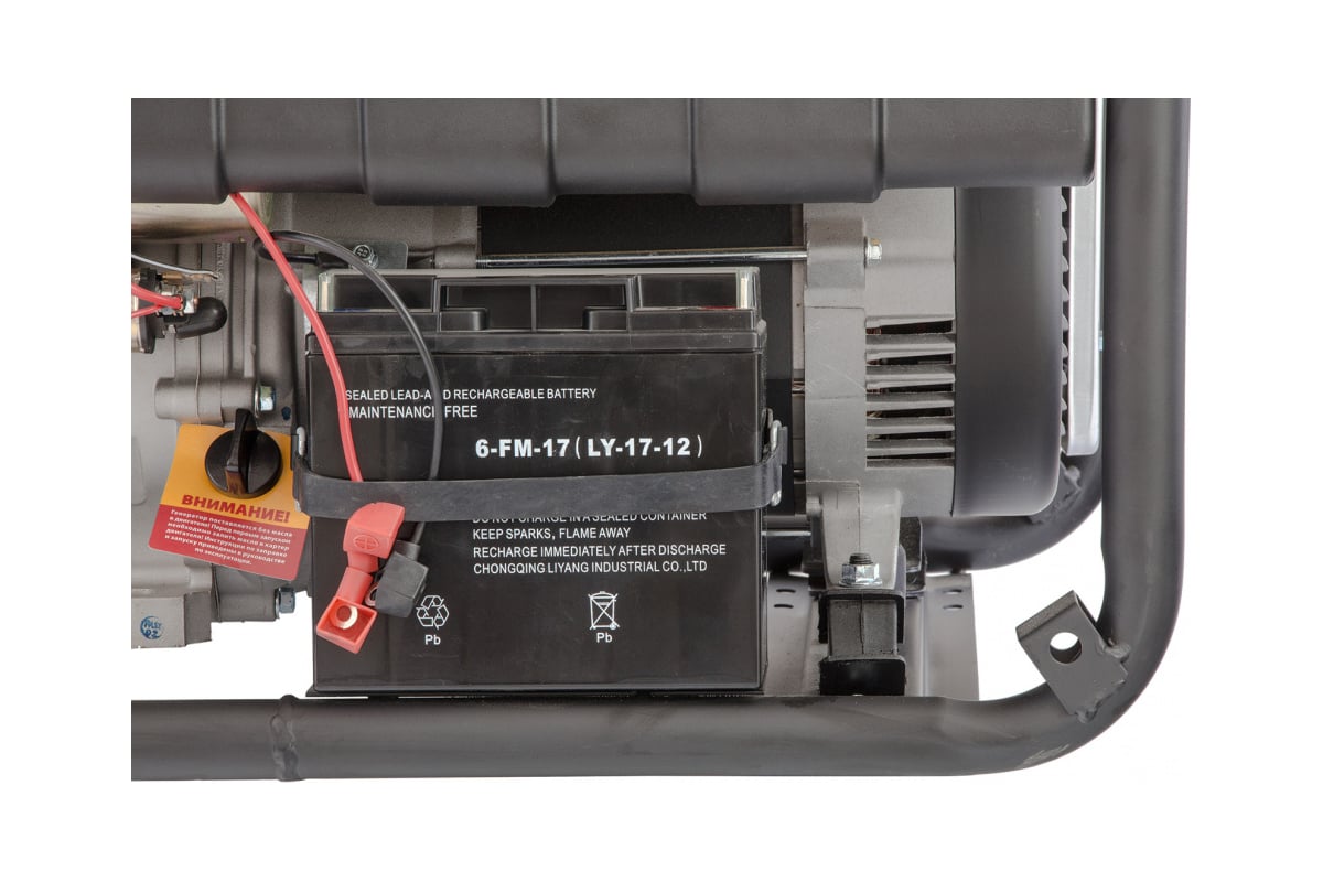 Бензиновый генератор Denzel PS 55 EA, 5,5 кВт, 230В, 25л 946874