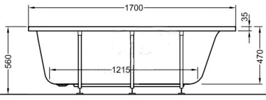 Ножки для ванны Vitra Concept 170x75 см