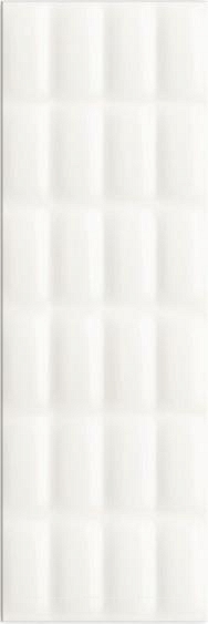 Керамическая плитка Meissen Pret a Porter White Magic Pillow Structure 25х75 см, O-WHM-WTU052