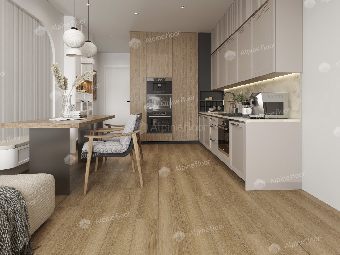 Виниловый ламинат Alpine Floor Ultra New LVT Дуб Сантана 1219.2x184.15x2 мм, ECO 5-38