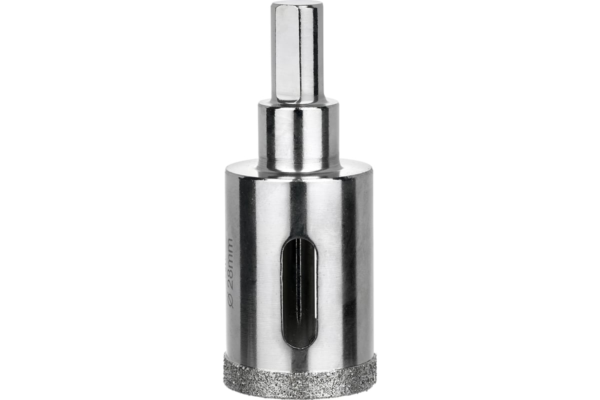Коронка алмазная по керамограниту и керамике с центрирующим сверлом 28 мм Diamond Industrial DIDCSC028