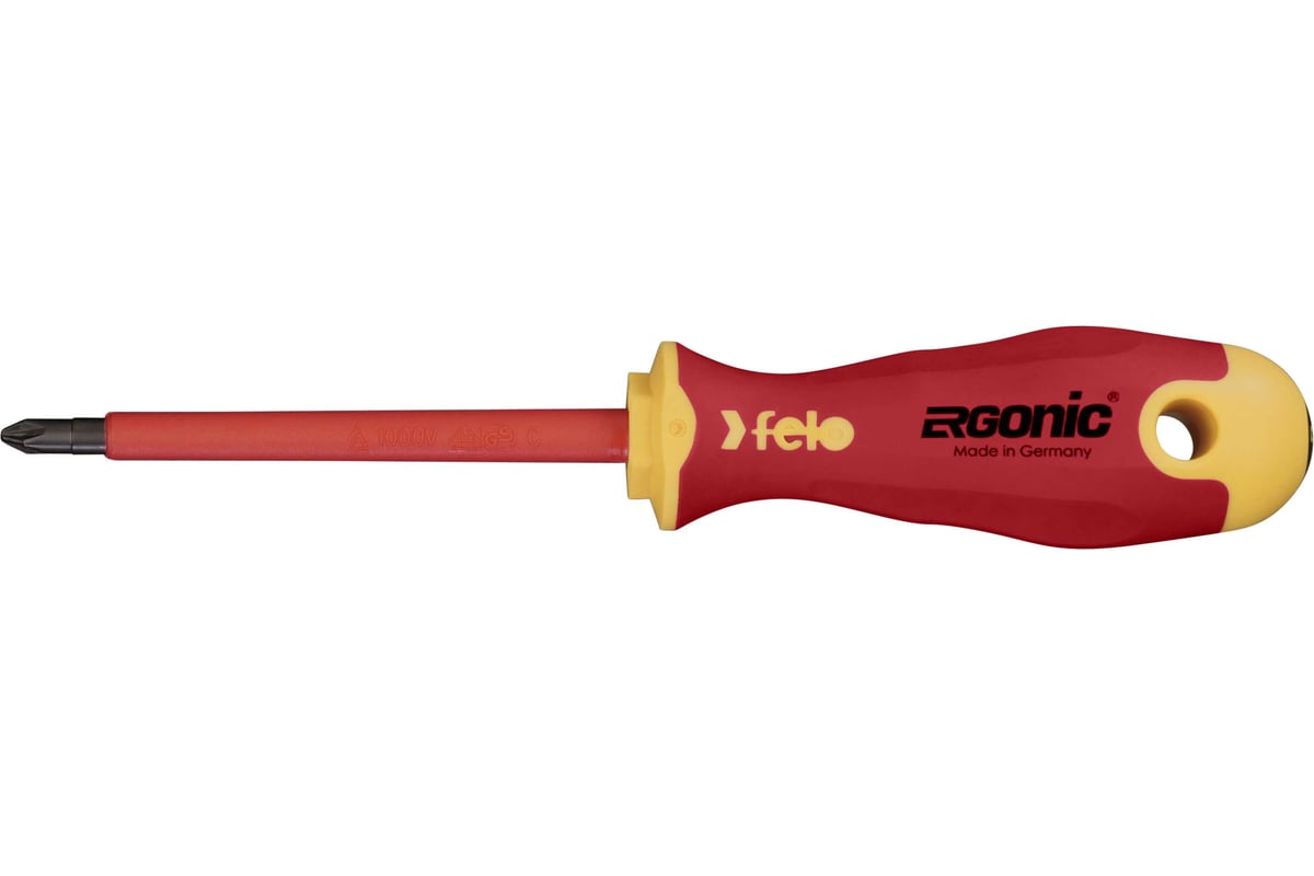 Диэлектрическая крестовая отвертка Felo Ergonic PZ 2X100 41520390