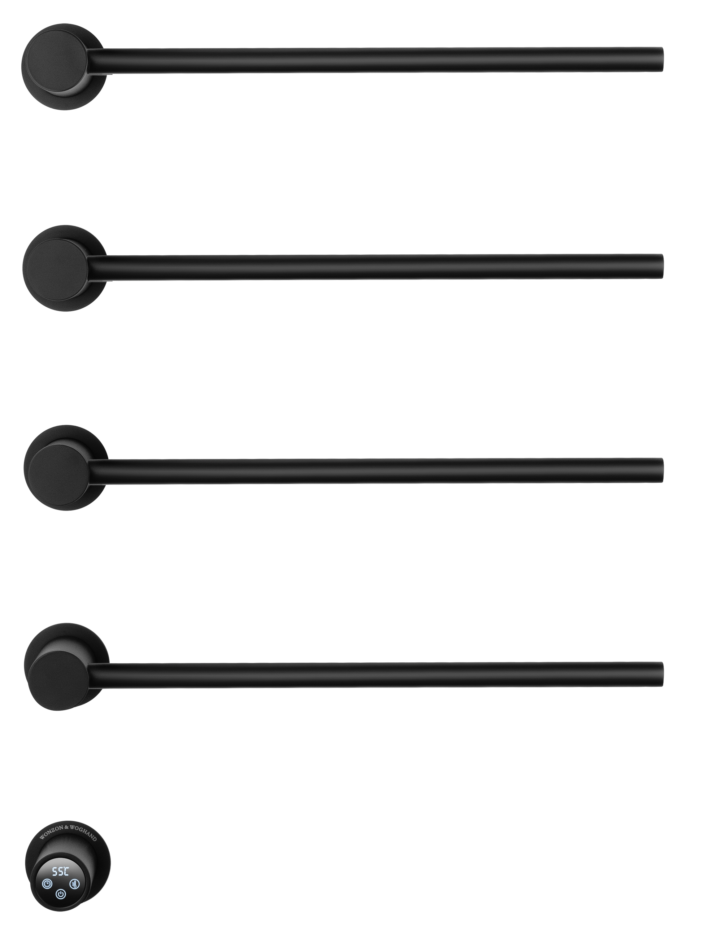 Полотенцесушитель электрический Wonzon&Woghand Hamburg WW-AL314-MB черный матовый