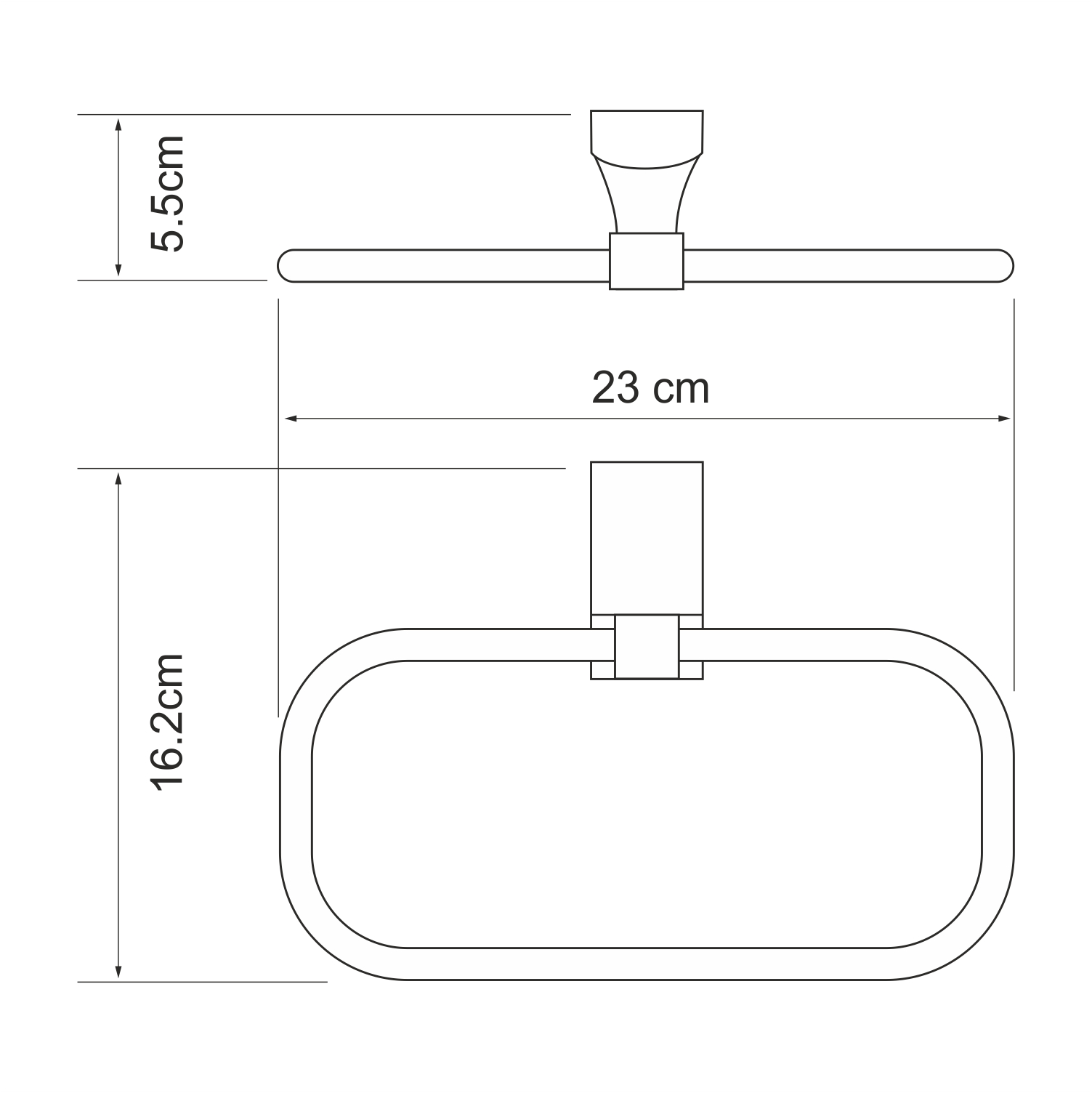 Вешалка для полотенец WasserKRAFT Leine K-5060WHITE, кольцо, белый