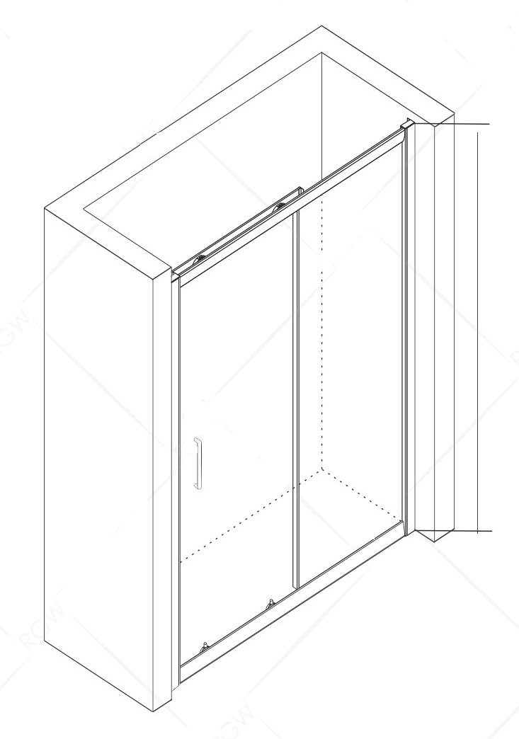 Душевая дверь RGW Classic CL-14B 100x185 прозрачное, черный