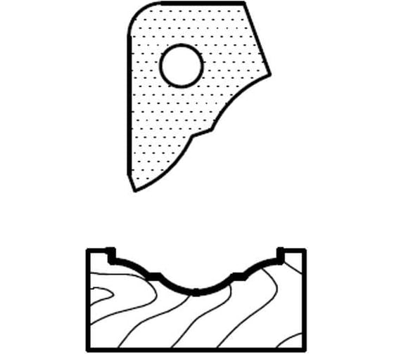 Нож профильный для фасадов T82310 для 1473231212 ROTIS 744.T82310
