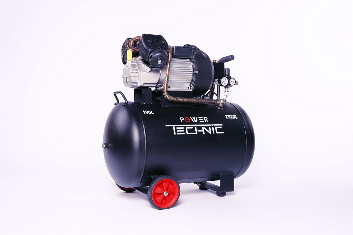 Компрессор Power Technic коаксиальный, 220В, 2300Вт, 440 л/мин, ресивер 100 л ACD440/100