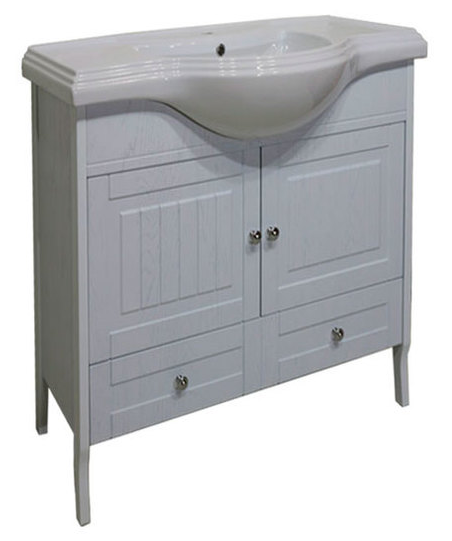 Мебель для ванной Caprigo Genova 80 см, 1 ящик, 2 дверцы, арктик