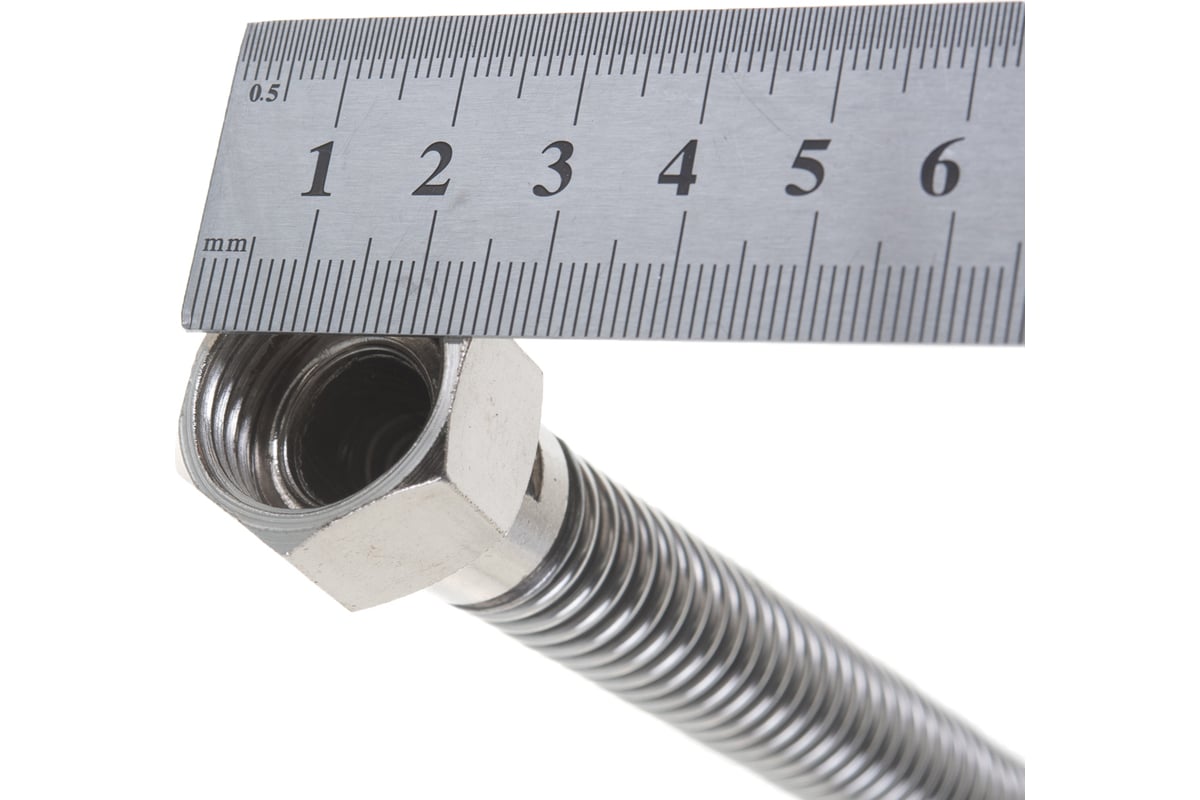 Сильфонная подводка для газа Kensudo 1/2" 50 см, внутренняя/внутренняя 26705