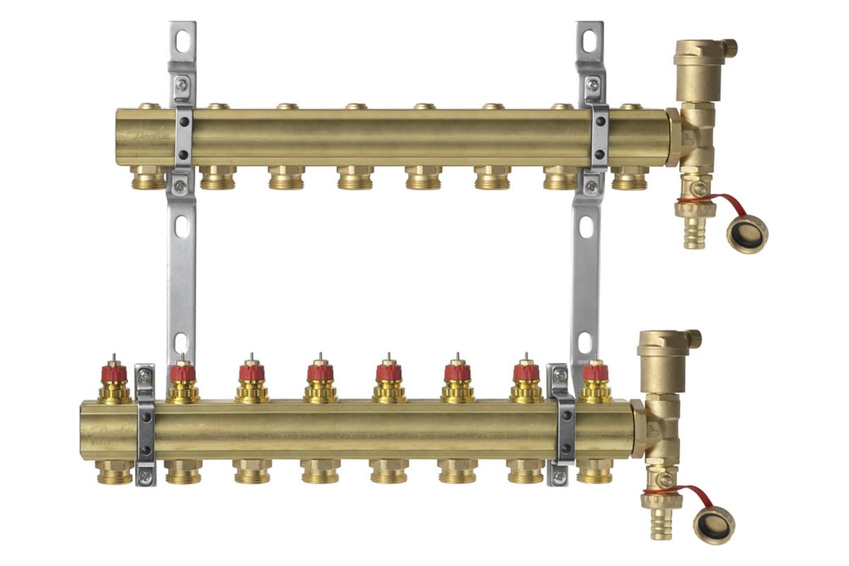 Комплект коллекторов Danfoss FHF-2 set, 8 выходов 088U0708 049505