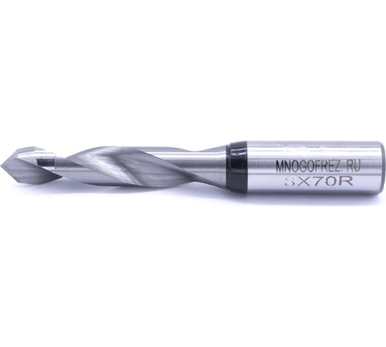 Сверло присадочное сквозное усиленное KJ1-V40208R (8х70 мм; хв-к 10 мм; правое вращение) МНОГОФРЕЗ 6574