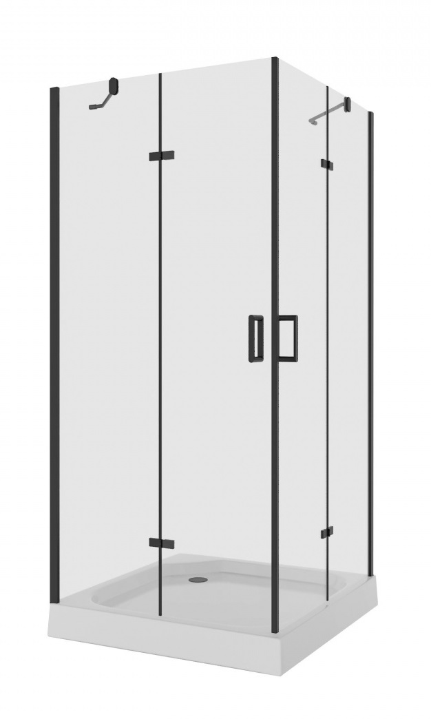 Душевой уголок Niagara Nova NG- 6814-08 Black 100x100 прозрачный, черный