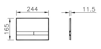 Кнопка смыва VitrA Select 740-1101 глянцевый черный