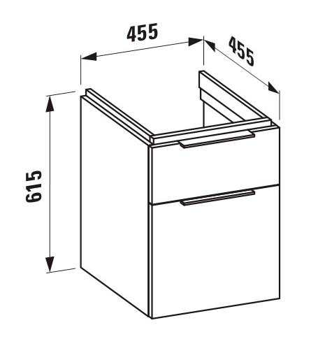 Мебель для ванной Laufen Kartell 45 см 2 ящика, белый