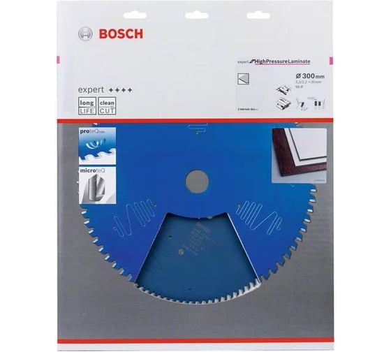 Диск пильный Expert for High Pressure Laminate (300x30 мм; 3.2/2.2 мм; 96T) Bosch 2608644363