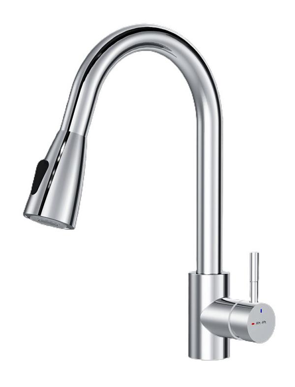 Смеситель для кухни Am.Pm X-Joy S F85B07500 выдвижной излив, хром