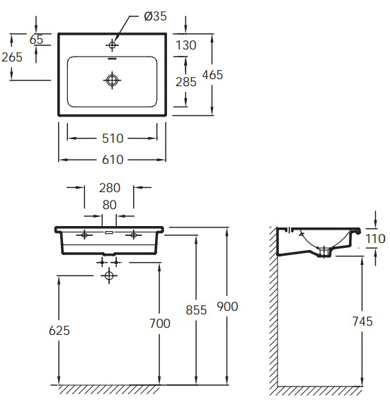 Раковина Jacob Delafon Vox 60 см EXAF112-Z-00