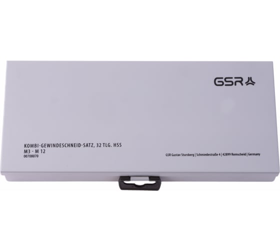 Набор ручных метчиков и плашек GSR 25х9 M3-M12 HSSG 32 предмета 00708070