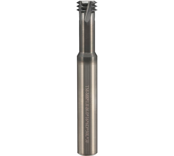 Резьбофреза твердосплавная BSKT 3-витковая М8 шаг 1.0мм AlTiSiN 6.0х16х50х6мм BSE008S015