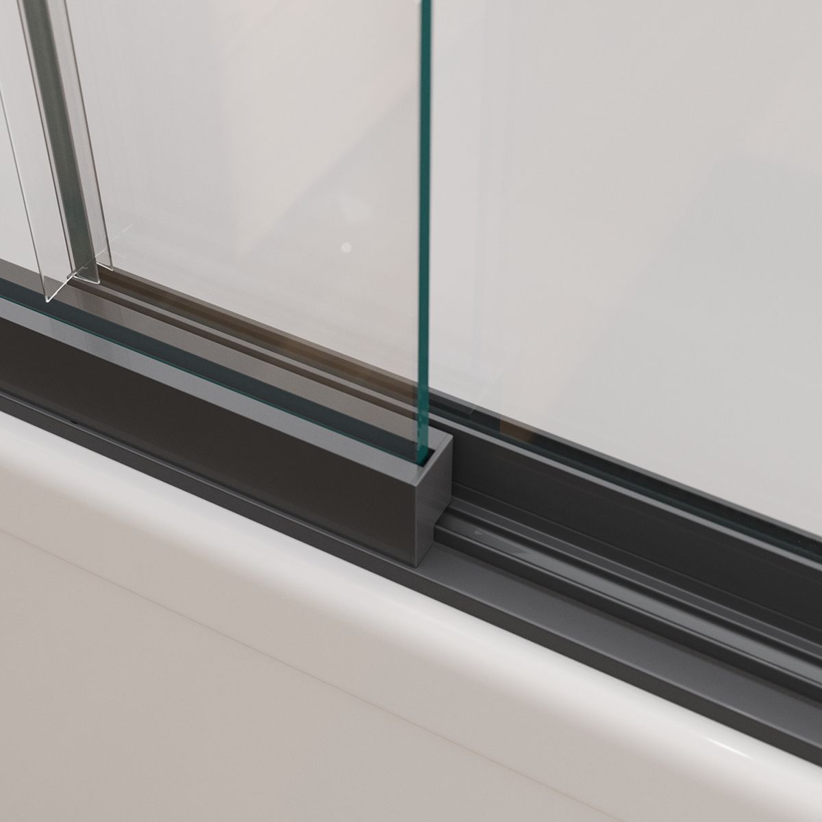 Шторка для ванны Cezares SLIDER-FIX-VF-11-90/150-C-NERO 90x150 прозрачная, черный матовый