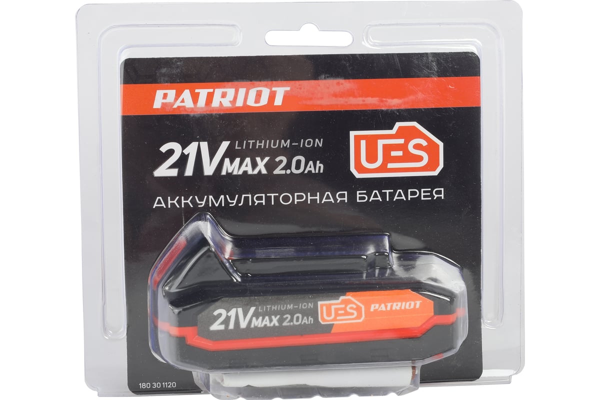 Аккумулятор BR 21VMax Pro UES (21 В; 2 А*ч; Li-ion) Patriot 180301120