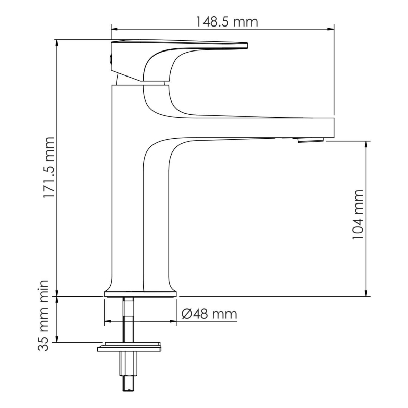 Смеситель для раковины WasserKRAFT Spree 1403, никель