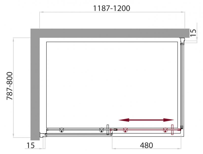 Душевой уголок BelBagno UNO-AH-1-120/80-M-Cr 120x80 матовый