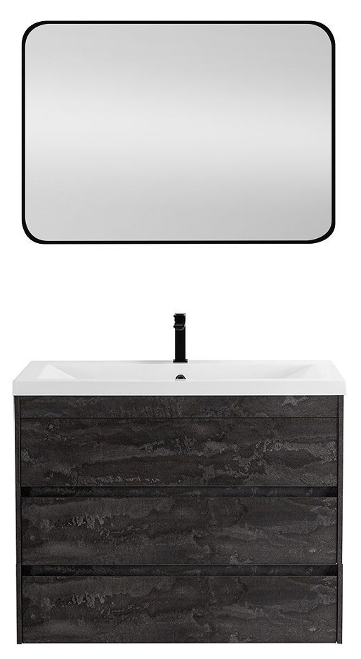 Мебель для ванной Art&Max Family-M 90 см, 3 ящика, Iron Stone