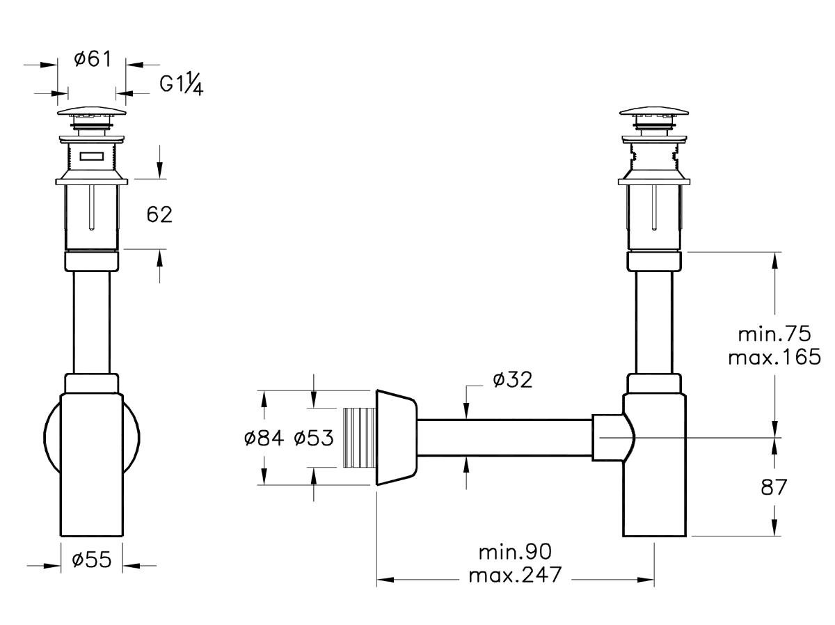 Сифон для раковины Vitra Syphon A45154 хром