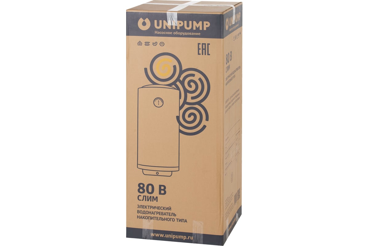 Водонагреватель UNIPUMP СЛИМ 80 В накопительного типа, вертикальный 15767